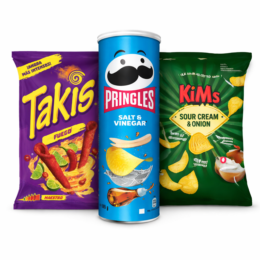 Snack udvalg i skarp fokus